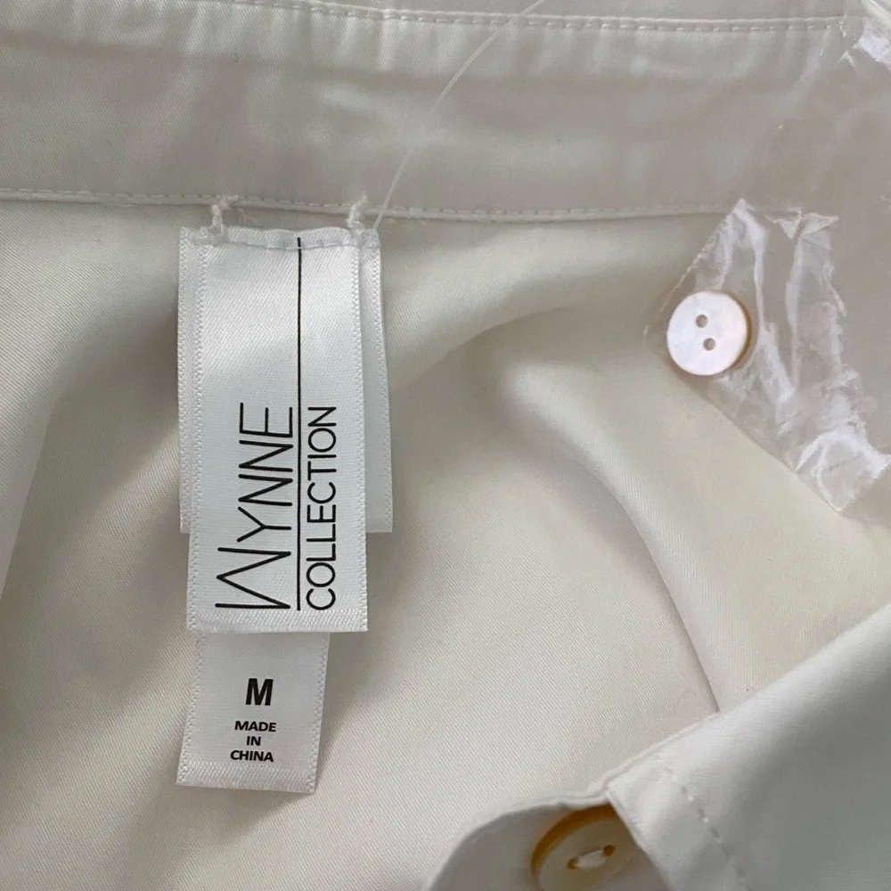 Wynne Collection Medium White High Low Top - Picture 7 of 10